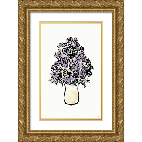 Water Flowers Gold Ornate Wood Framed Art Print with Double Matting by Lee, Judson