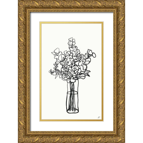 Floral Arrangement II Gold Ornate Wood Framed Art Print with Double Matting by Lee, Judson