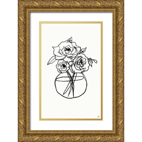 Floral Arrangement VI Gold Ornate Wood Framed Art Print with Double Matting by Lee, Judson