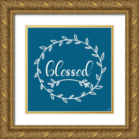 Blessed Gold Ornate Wood Framed Art Print with Double Matting by Lee, Judson