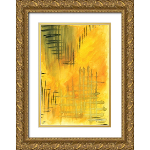 Bold Yellow Gold Ornate Wood Framed Art Print with Double Matting by Lee, Judson