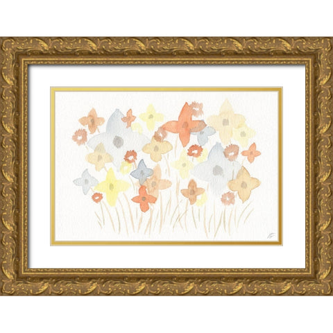 Pinwheel Field Gold Ornate Wood Framed Art Print with Double Matting by Lee, Judson