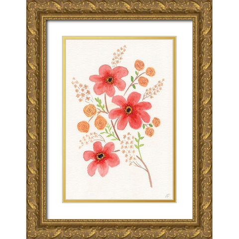 Open Arrangement Gold Ornate Wood Framed Art Print with Double Matting by Lee, Judson