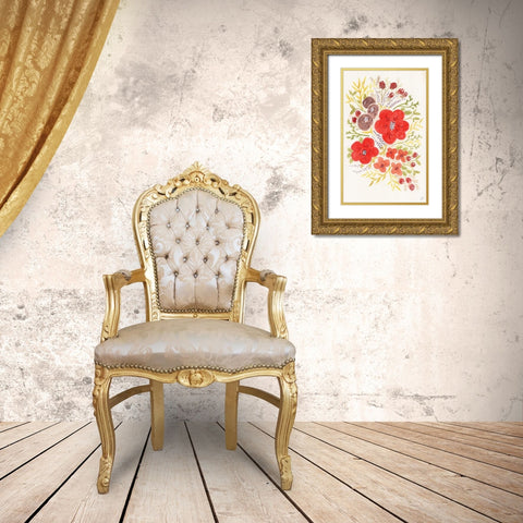 Watercolor Cluster Gold Ornate Wood Framed Art Print with Double Matting by Lee, Judson