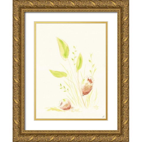 Grass and Bulbs Gold Ornate Wood Framed Art Print with Double Matting by Lee, Judson