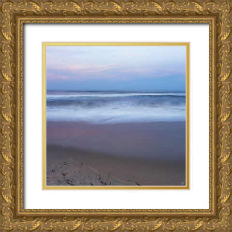Washy Beach in Pink Gold Ornate Wood Framed Art Print with Double Matting by Lee, Judson
