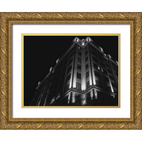 Big Building at Night I Gold Ornate Wood Framed Art Print with Double Matting by Lee, Judson