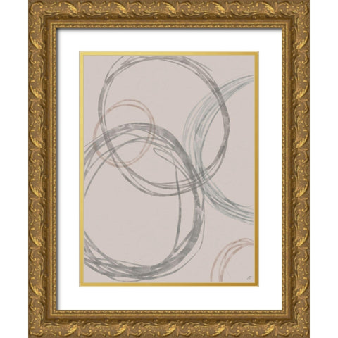 Lead Circles I Gold Ornate Wood Framed Art Print with Double Matting by Lee, Judson