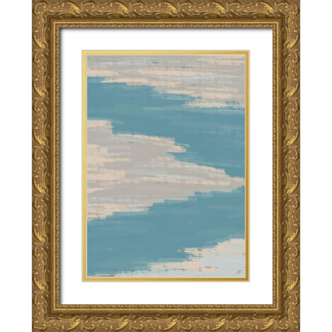 Teal River Gold Ornate Wood Framed Art Print with Double Matting by Lee, Judson