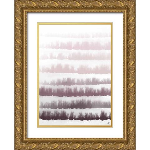 Blush Strokes Gold Ornate Wood Framed Art Print with Double Matting by Lee, Judson