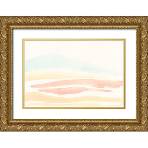 Peachy Soft Hills Gold Ornate Wood Framed Art Print with Double Matting by Lee, Judson