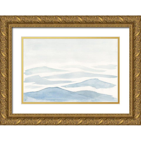 Smokey Hills Gold Ornate Wood Framed Art Print with Double Matting by Lee, Judson