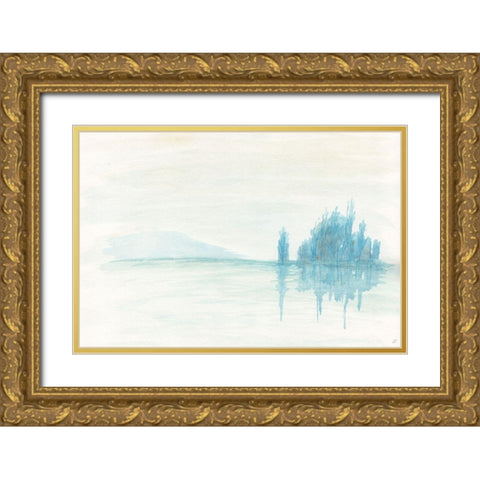 Green Tea Reflections Gold Ornate Wood Framed Art Print with Double Matting by Lee, Judson