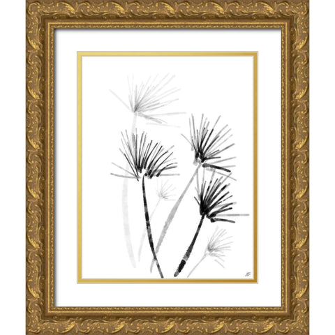 Palm Twigs Gold Ornate Wood Framed Art Print with Double Matting by Lee, Judson