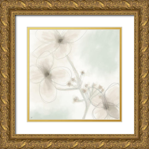 Flower Clipping Gold Ornate Wood Framed Art Print with Double Matting by Lee, Judson