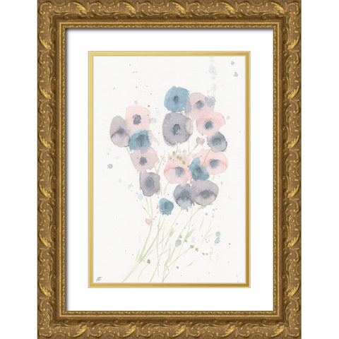 Cotton Candy Florals Gold Ornate Wood Framed Art Print with Double Matting by Lee, Judson