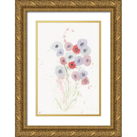 Cotton Candy Florals II Gold Ornate Wood Framed Art Print with Double Matting by Lee, Judson