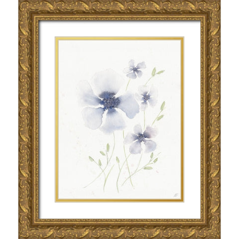 Blues and Grays Gold Ornate Wood Framed Art Print with Double Matting by Lee, Judson