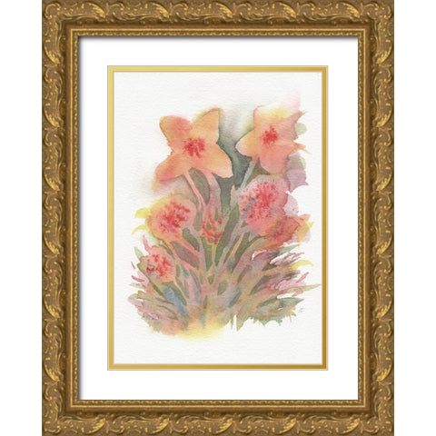 Blues and Grays II Gold Ornate Wood Framed Art Print with Double Matting by Lee, Judson