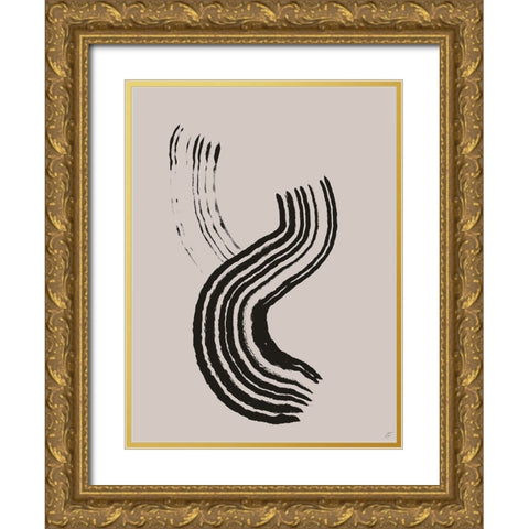 Hake Scrapes Gold Ornate Wood Framed Art Print with Double Matting by Lee, Judson