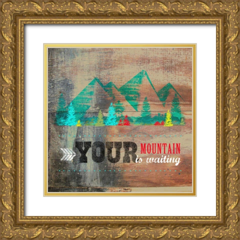 Your Mountain Gold Ornate Wood Framed Art Print with Double Matting by Longfellow Designs