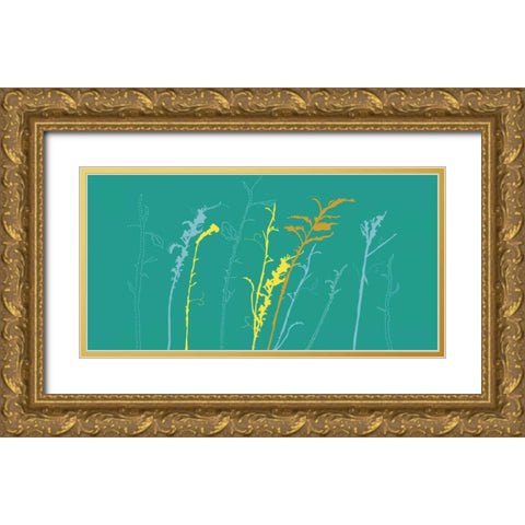 Field Gold Ornate Wood Framed Art Print with Double Matting by Designs, Longfellow