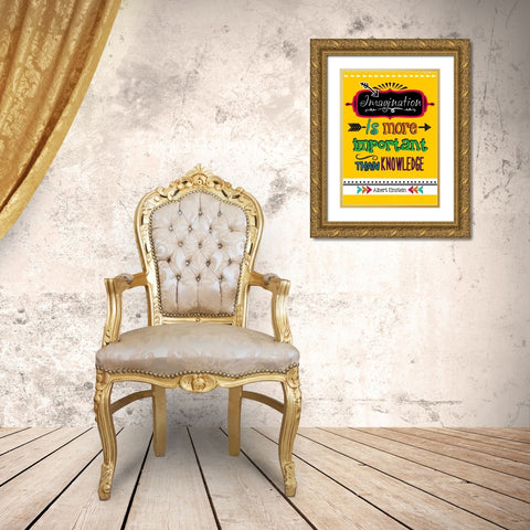 Imagination Gold Ornate Wood Framed Art Print with Double Matting by Longfellow Designs