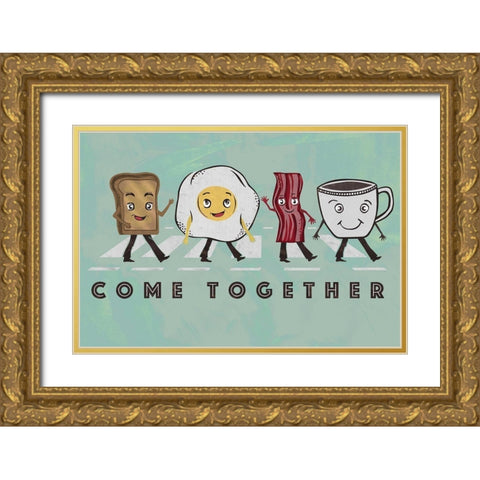 Come Together Gold Ornate Wood Framed Art Print with Double Matting by Longfellow Designs