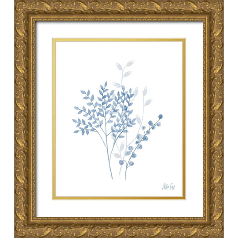Branches I Gold Ornate Wood Framed Art Print with Double Matting by Fay, Mela