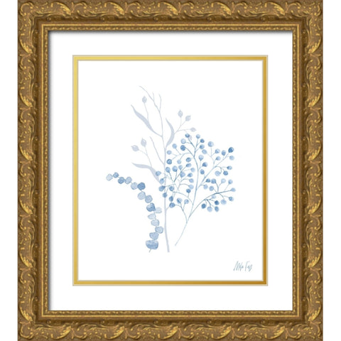 Branches II Gold Ornate Wood Framed Art Print with Double Matting by Fay, Mela