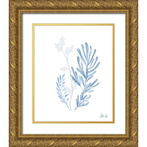 Branches III Gold Ornate Wood Framed Art Print with Double Matting by Fay, Mela
