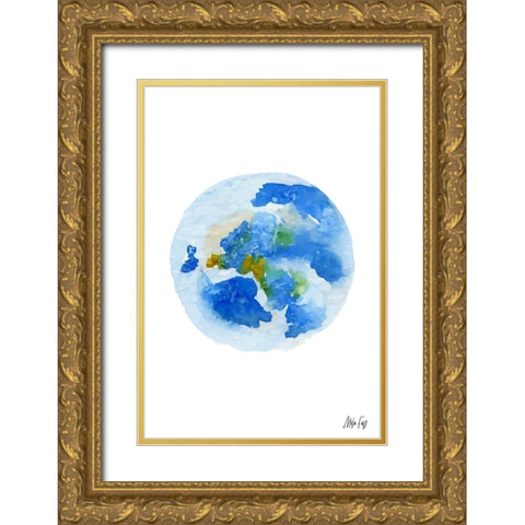 Earth Gold Ornate Wood Framed Art Print with Double Matting by Fay, Mela