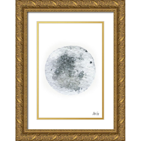 Moon Gold Ornate Wood Framed Art Print with Double Matting by Fay, Mela