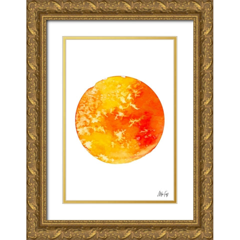 Sun Gold Ornate Wood Framed Art Print with Double Matting by Fay, Mela