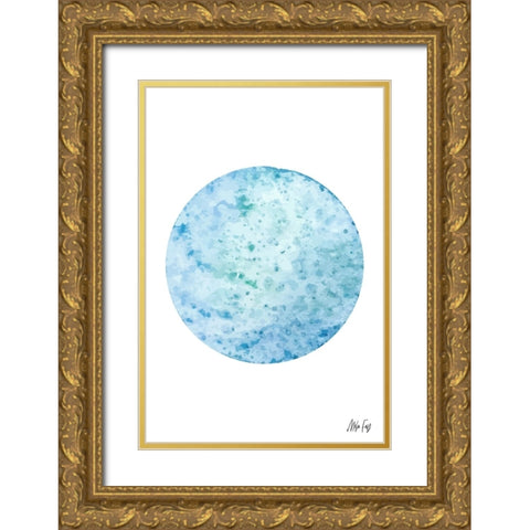 Uranus Gold Ornate Wood Framed Art Print with Double Matting by Fay, Mela