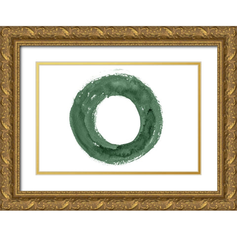 Shape Abstract III Gold Ornate Wood Framed Art Print with Double Matting by Fay, Mela