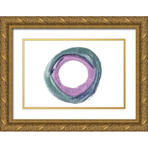 Shape Abstract IV Gold Ornate Wood Framed Art Print with Double Matting by Fay, Mela