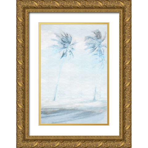 Blue Coastal I Gold Ornate Wood Framed Art Print with Double Matting by Fay, Mela