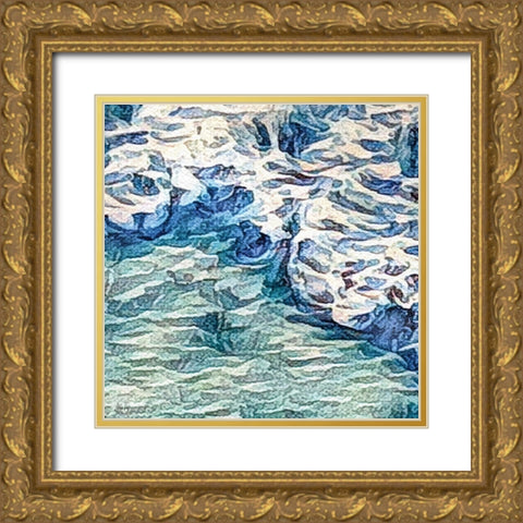 Detail I Gold Ornate Wood Framed Art Print with Double Matting by Fay, Mela