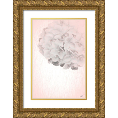 Hydrangea Gold Ornate Wood Framed Art Print with Double Matting by Fay, Mela