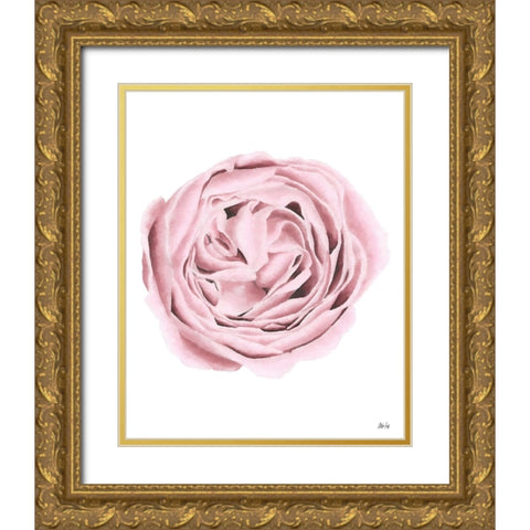 Powder Rose Gold Ornate Wood Framed Art Print with Double Matting by Fay, Mela