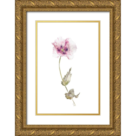 Floral I Gold Ornate Wood Framed Art Print with Double Matting by Fay, Mela