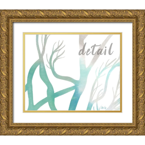 Detail Tree Gold Ornate Wood Framed Art Print with Double Matting by Fay, Mela