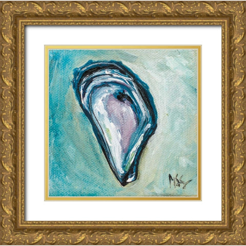 Oyster Gold Ornate Wood Framed Art Print with Double Matting by Strong, Molly Susan