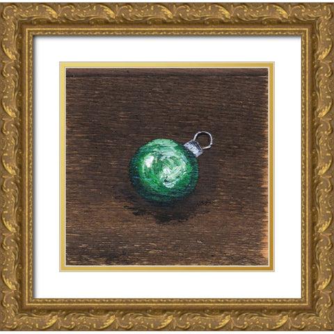 Green Bulb Gold Ornate Wood Framed Art Print with Double Matting by Strong, Molly Susan