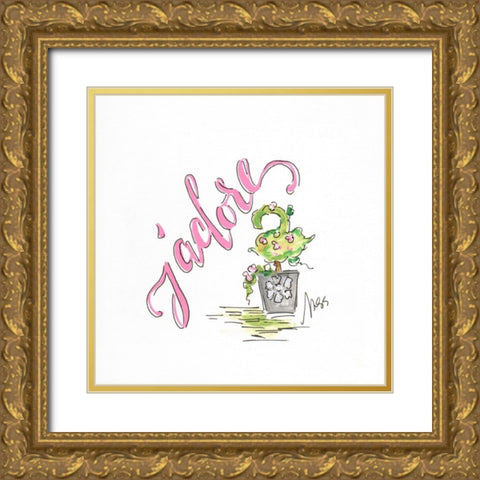 Jadore Gold Ornate Wood Framed Art Print with Double Matting by Strong, Molly Susan