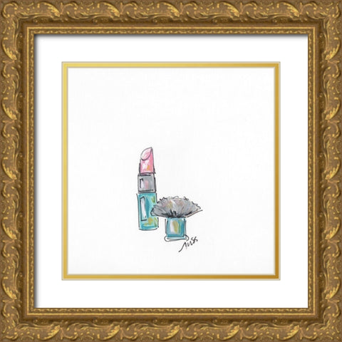 Make Up Gold Ornate Wood Framed Art Print with Double Matting by Strong, Molly Susan