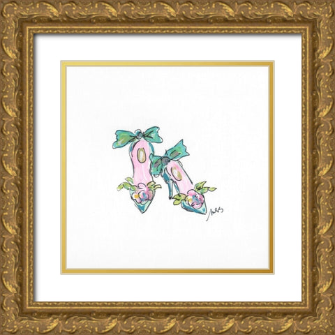 Two Shoes Gold Ornate Wood Framed Art Print with Double Matting by Strong, Molly Susan