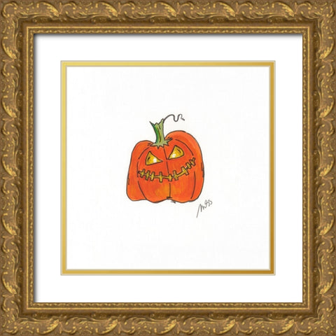 Jack O I Gold Ornate Wood Framed Art Print with Double Matting by Strong, Molly Susan