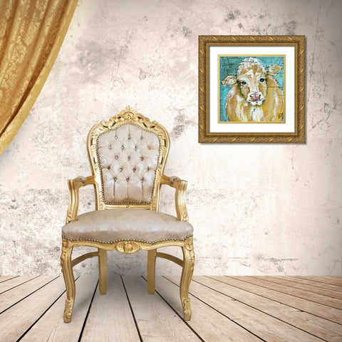 Blondie Gold Ornate Wood Framed Art Print with Double Matting by Strong, Molly Susan